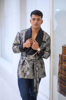 Champagne & Black Blazer Robe (Pre-Order)